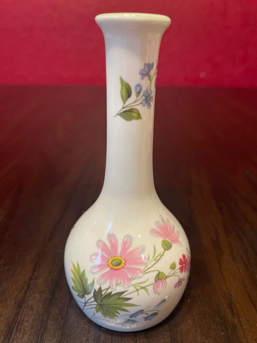 Crown Staffordshire Wild Flower Bud Vase Floral Bone China